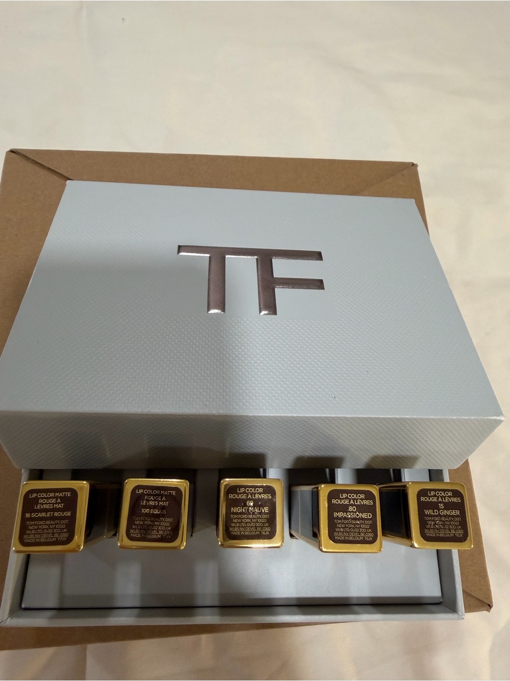 Tom Ford Lipstick Set in Brown and Gold Trim - Picture 4 of 5